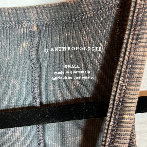Anthropologie Cropped Distressed Print Tank Top - Picture 3 of 4